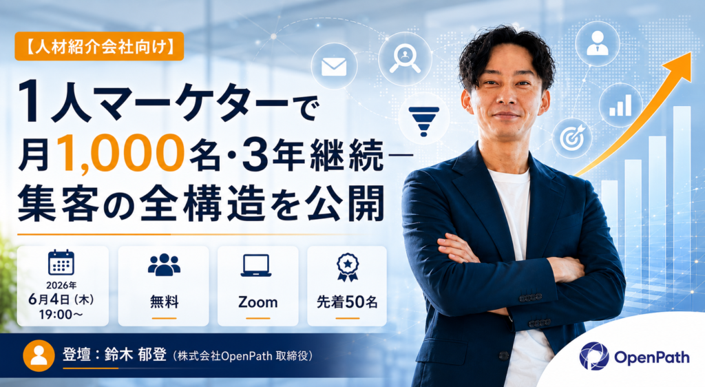 1人マーケターで月1,000名・3年継続─集客の全構造を公開